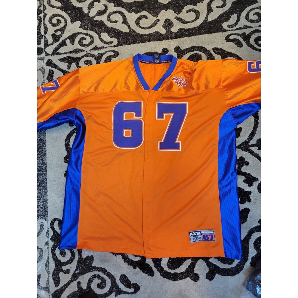 Willie Esco Football Jersey Mens XXXL Orange Blue 67 Streetwear Y2K Hip Hop 1803